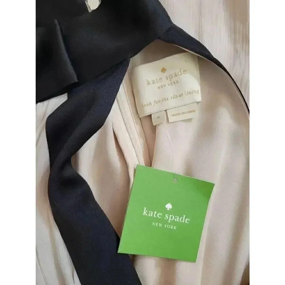 Kate spade Silk Chiffon Bow Dress 2 NWT $478
